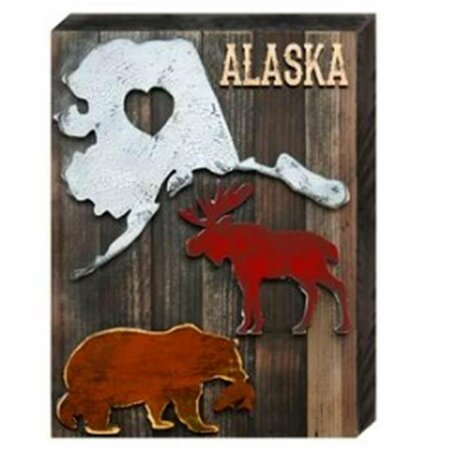 CLEAN CHOICE I Love Alaska & Animals Art on Board Wall Decor CL3497766